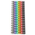 Clip-on String Cable Marker Boxed Plastic Number Number Wire Label Tube Set Color Cable Marker (150PCS KCM-1.5MM). 