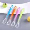 Silicone Feeding Spoon For Baby - 2 Pcs (Random Color Set). 