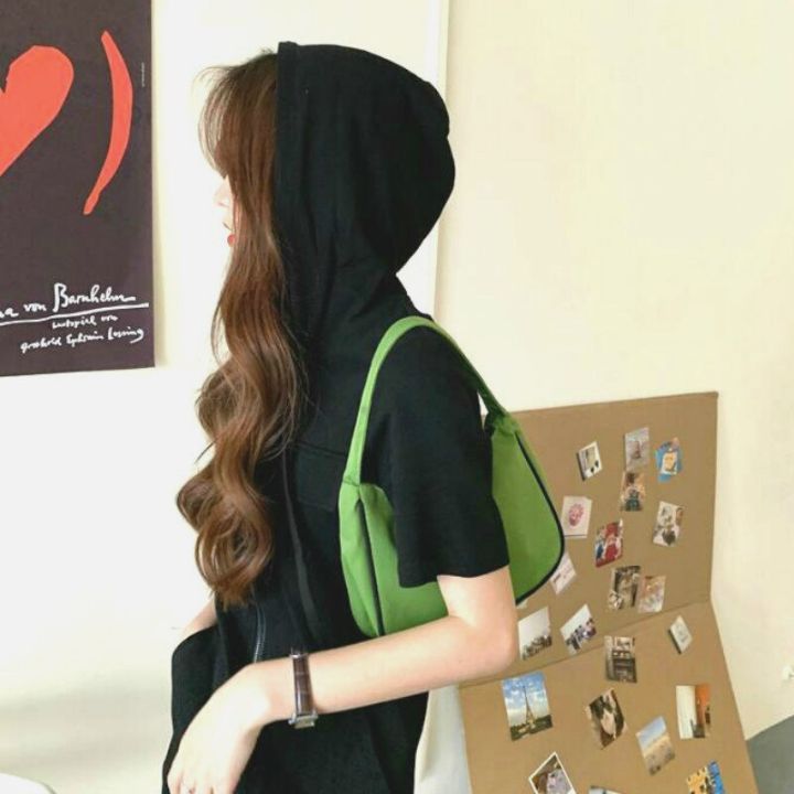 Short%20Sleeve%20Dress%20Women%20Zipper%20Pocket%20Hooded%20Stylish%20Solid%20Dresses%20Korean-style%20Street-wear%20Girls%20Loose%20Casual%20Fashion%20Ulzzang%20-%20Image%207