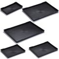 1 Pcs Easy To Use Black Large Plastic Tray Rectangle Multi-Purpose Decorative Tray Plastic Bed Table Tray Kitchen. 