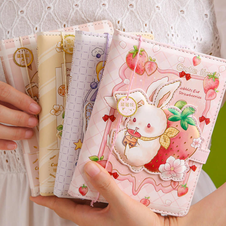 Cute%20Magnetic%20Button%20Notebook%20Color%20Pages%20Illustration%20Student%20Planner%20Agenda%20Notepad%20Girl%20Diary%20Book%20-%20Image%206