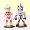 8pcs/set Ultraman Zero Ultraman Tiga Action Figure Dolls For Children Christmas Gift.