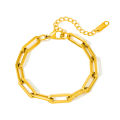 MICCI Wholesale Custom Wide Thick Belt Chain Bracelet Women 18K Gold Plated Stainless Steel Inspired Woven Mesh Bracelet.