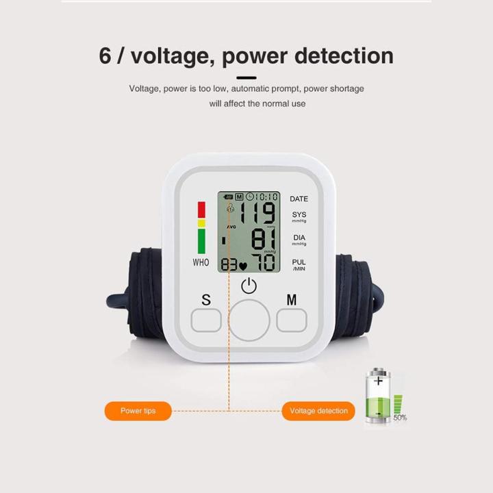 Electronic Blood Pressure Monitor Automatic Arm BP Machine & Pulse Rate Monitoring Meter