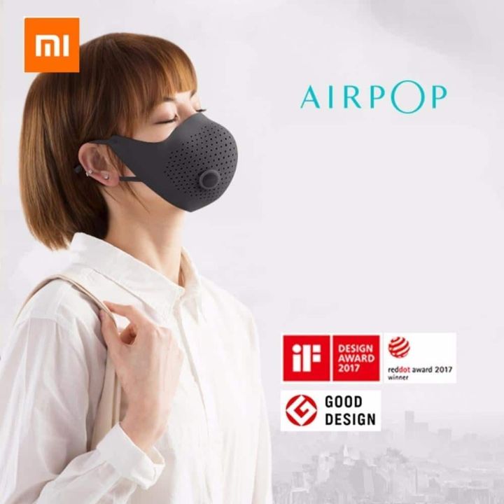 Xiaomi Mijia AirPOP Air Wear PM0.3/PM2.5 Anti-Smog Face Mask with 2 Filters
