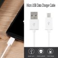 HA 1m 3ft Round V8 USB to Micro USB Good Quality Charge Data Cable for Samsung-White. 