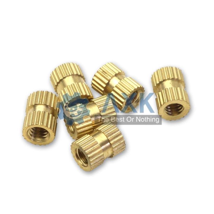 100pcs/50pcs/20pcs%20m1.4%20M2%20M2.5%20M3%20M4%20M5%20M6%20M8%20Braas%20insert%20nut%20Injection%20Molding%20Brass%20Knurled%20Thread%20Inserts%20Nuts%20-%20Image%203
