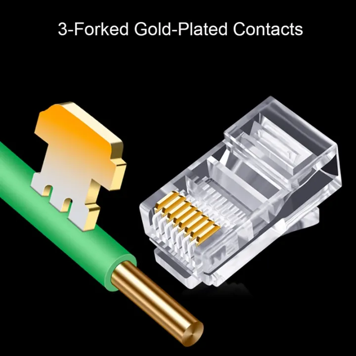 100Pcs%20RJ45%20Connector%206U%20Gold%20Plated%20%20Ethernet%20Cables%20Module%20Plug%20Network%20RJ-45%20Crystal%20Heads%20Cat5%20Cat5E%20-%20Image%204