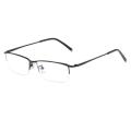 Unisex Metal Half Frame Minus Glasses Vintage Retro Men's Business Myopia Eyeglasses Finished Optical Near Sight Eyewear Diopter. 