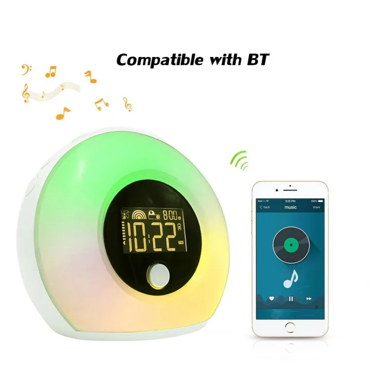 Migeet%20Smart%20Touch%20Light%20USB%20Color%20BT%20Speaker%20Night%20Light%20with%20LCD%20Clock%20Display%20Adjustable%20Alarm%20Clock%20Musical%20Sleep%20Lamp%205Watt%20White%20-%20Image%205