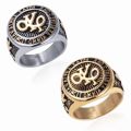 Alpha kappa rho Fashionable Men's Ring AKP Pure Stainless Steel Akrho Men's AKP ring skeptron ring. 