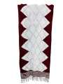 Premium Woollen Shawl for Women - White and Coffee. 