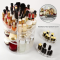 360 Degree Rotation Transparent Acrylic Cosmetics Storage Box Fashion Spin Multi-function Detachable Makeup Beauty Organizer - Dhaka Shopping Zone. 