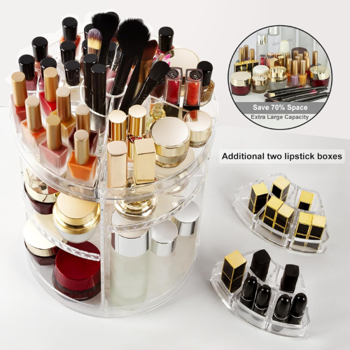 360%20Degree%20Rotation%20Transparent%20Acrylic%20Cosmetics%20Storage%20Box%20Fashion%20Spin%20Multi-function%20Detachable%20Makeup%20Beauty%20Organizer%20-%20Dhaka%20Shopping%20Zone%20-%20Image%203