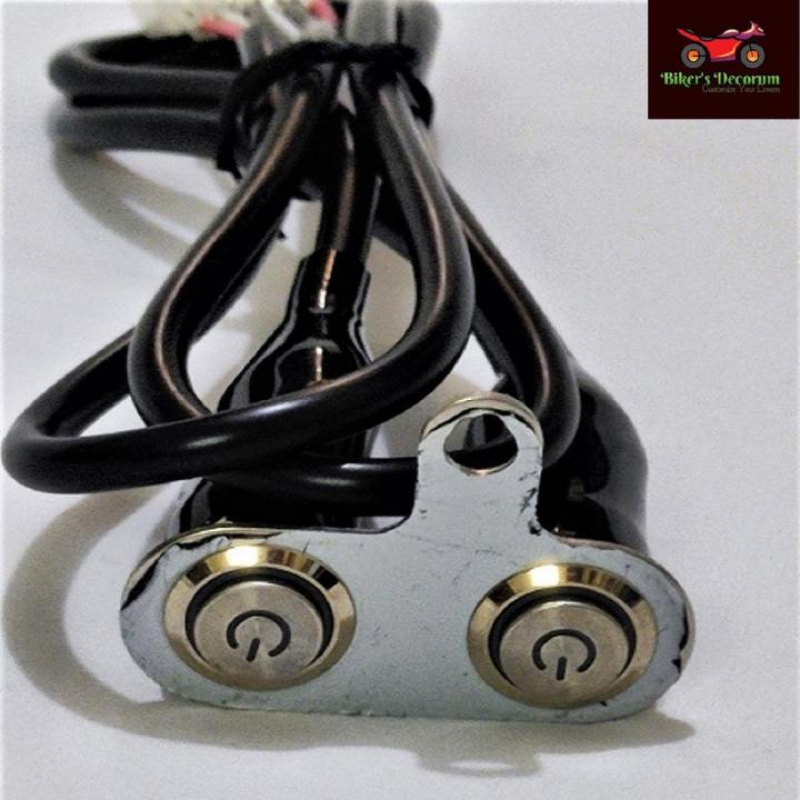 2 ইন 1 dc12v 5a x2 16mm স্টেইনলেস স্টিল led মোটরসাইকেলের স্যুইচ অন-অফ হেডলাইট ফগ লাইট হর্ন স্টার্টার কিল হ্যান্ডেলবার অ্যাডজাস্টেবল মাউন্ট ওয়াটারপ্রুফ সুইচ এর ডাবল অন-অফ পুশ বাটন মোটর বাইকের আনুষাঙ্গিক