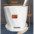 Camellia 7 Inchi planter white with tray 1 pcs.