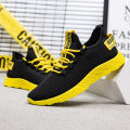 42 Yellow - Sports Men's Leisure Breathable Fabric Shoe.