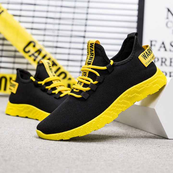 42 Yellow - Sports Men's Leisure Breathable Fabric Shoe