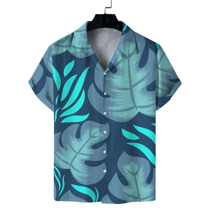 3D Printed Hawaiian Shirt Men 3xl Loose Shirts Men Fashion Beach Wear Top Single Breasted Cuban Collar Shirt