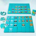 Kid Wooden Memory Solitaire Matching Game Two Player Party Family Board Games Fruit Animal Cartoon Early Educational Puzzles Toy.