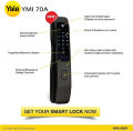 Yale Digital Door Lock YMI 70 MB-Door hardware & locks A Series, Push Pull Smart Lock, Matt Black. 