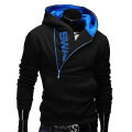 Cotton Long Sleeve Hoodie for Men - Black and Blue - Hoodie For Men - Hoodie - Hudi For Men.