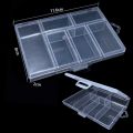 Plastic Storage Jewelry Box Compartment Adjustable Container for Beads Earring Box for DIY Jewelry Rectangle Box Case. 