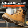 Waterproof Work Safety Shoes Men Boots Anti-smash Sneakers Steel Toe Electric Welding Boots Indestructible Male Footwear BunnyGarden.
