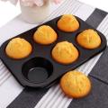 Cake Mold 6 Holes Small Muffin Cup Pan Bakeware DIY Baking Tools. 