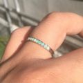 Fashion Opal Round Bead Ring For Women Girls Wedding Party Jewelry Gift jz386. 
