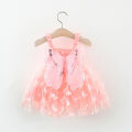 【Good-Love Store】(New) summer butterfly wings baby dresses new solid color baby girl sling dress Korean style fashion girls lilen's clothing (0-3 years). 