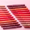 BruberryBe 12 Color Matte Lipstick Pen Nude Pink Matte Solid Lip Gloss Waterproof Long Lasting Lipstick Pencil Lip Liner Pen Lip Makeup. 