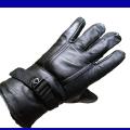 Full Soft Leather Finger Men Hand Gloves -Black- 1 Pair. 
