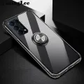Casinglee For Realme 7 Pro Soft Case Clear Transparent Airbag Protector Shockproof Car Magnetic Holder Ring Phone Cover Realme7 Pro Phone case. 