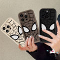 Cartoon Cool Spider-Man Eyes Case Compatible For IPhone 7Plus 13 15 14 12 11 Pro Max 8 6 7 6S Plus X XR XS MAX SE 2020 Fashion Brand Marvel Couples Angel Eyes Shockproof Soft Case.