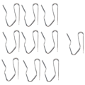 10pcs Curtain Drapery Pin Hooks - Silvery.