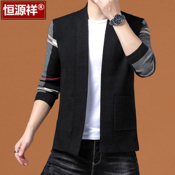 Hengyuanxiang%20New%20Spring%20and%20Autumn%20Knitted%20Cardigan%20Men's%20Middle-Aged%20round%20Neck%20Korean%20Style%20Casual%20Men's%20Clothing%20Sweater%20Coat%20-%20Image%204