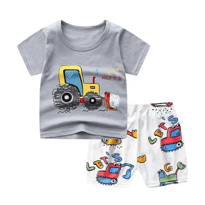 Pure Cotton Soft & Comfortable Export Quality T-Shirt Set For Baby Boys