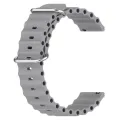 22mm Soft Ocean Style Silicone Solid Color Watch Band Strap For Smartwatch. 