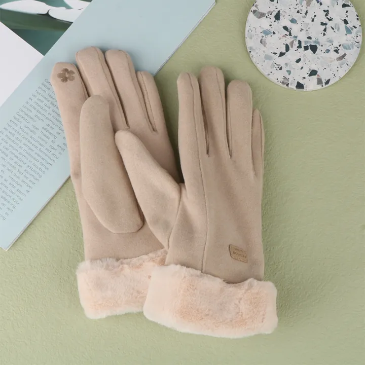 Women's%20Winter%20Gloves%20Plus%20Velvet%20Thicken%20Warm%20Touchscreen%20Gloves%20Cashmere%20Rabbit%20Fur%20Wrist%20Windproof%20Cycling%20Driving%20Mittens-Cola%20Kids%20-%20Image%205