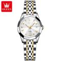 Women Analog Quartz Stainless Steel Luminous Date Two Tone Luxury Casual Wrist Watch.