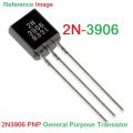 10Pcs- 3906 Transistor 2N3906 Transistor 2N-3906 PNP Transistor BJT 40V 200mA 600mW Transistors PNP 3 Pin Leads TO-92 Package.