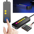 Power Button PC Switch Finger Slide ON/OFF RGB Light Effect PC Power Switch Power SW Cables for Desktop Computer Case. 