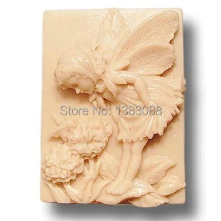 【happy one】flowers angel soap fondant molds chocolate mould FM327