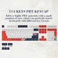 114 Key PBT Keycap Sublimation Process XDA Mechanical Keyboard Keycap with Key Puller for 61/87/104/108/Numeric Keyboard. 