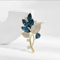 Fashion Plant Series Crystal Brooches Women Clothing Coat Jewelry Party Accessories. 