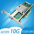 10Gb Ethernet Network Adapter Intel 82599EN X520-DA1 1xSFP+ Port PCI-E x8,x16 NIC Card Support Windows Server/7/8/10/VMware.