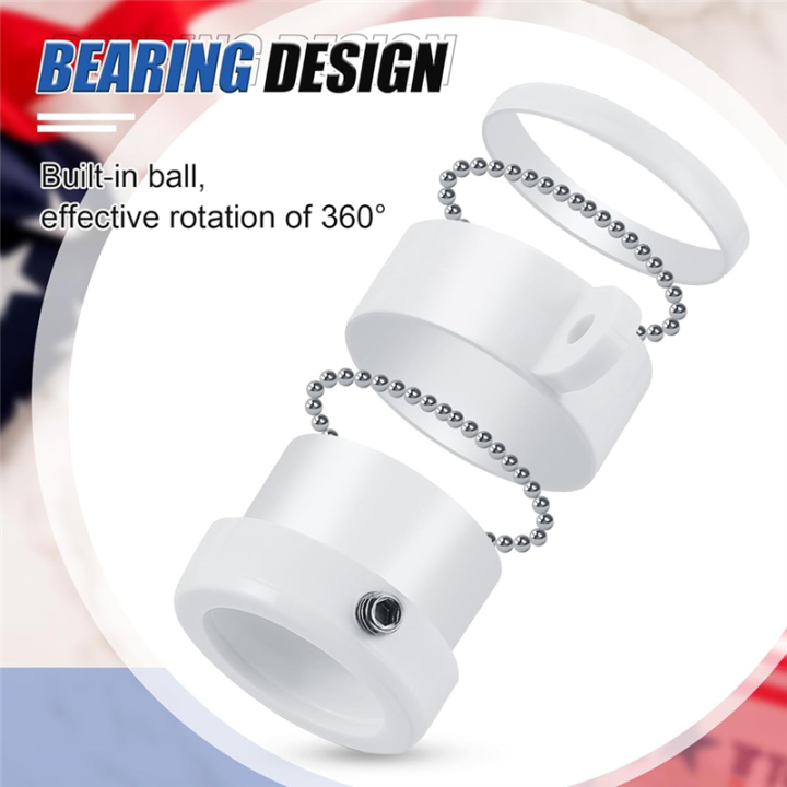 NCANRUI%208Pcs%20Plastic%20Flag%20Pole%20Rings%20with%20Bearings%20360%20Degree%20Rotating%20Anti%20Wrap%20Flag%20Mounting%20Ring%20for%200.76-1.0In%20Flag%20Pole,B%20-%20Image%2010