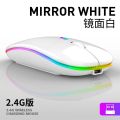 2.4GHz Wireless Work Mouse USB Rechargeable LED RGB Mouse Silent Ergonomic Mute Mouse With Backlight For Laptop PC ipad Muse.