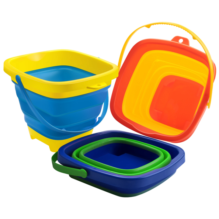 OUMERY 3PCS Foldable Bucket Foldable Pail Bucket Sand